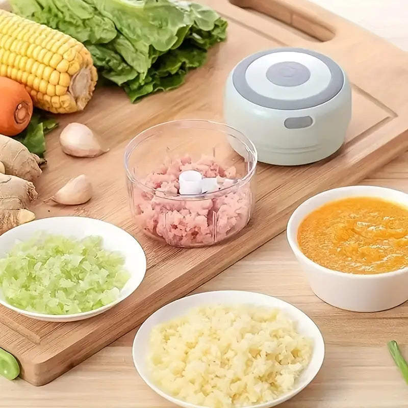 USB Rechargeable Portable Electric Vegetable Chopper – Mini Food Processor for Quick & Easy Cooking